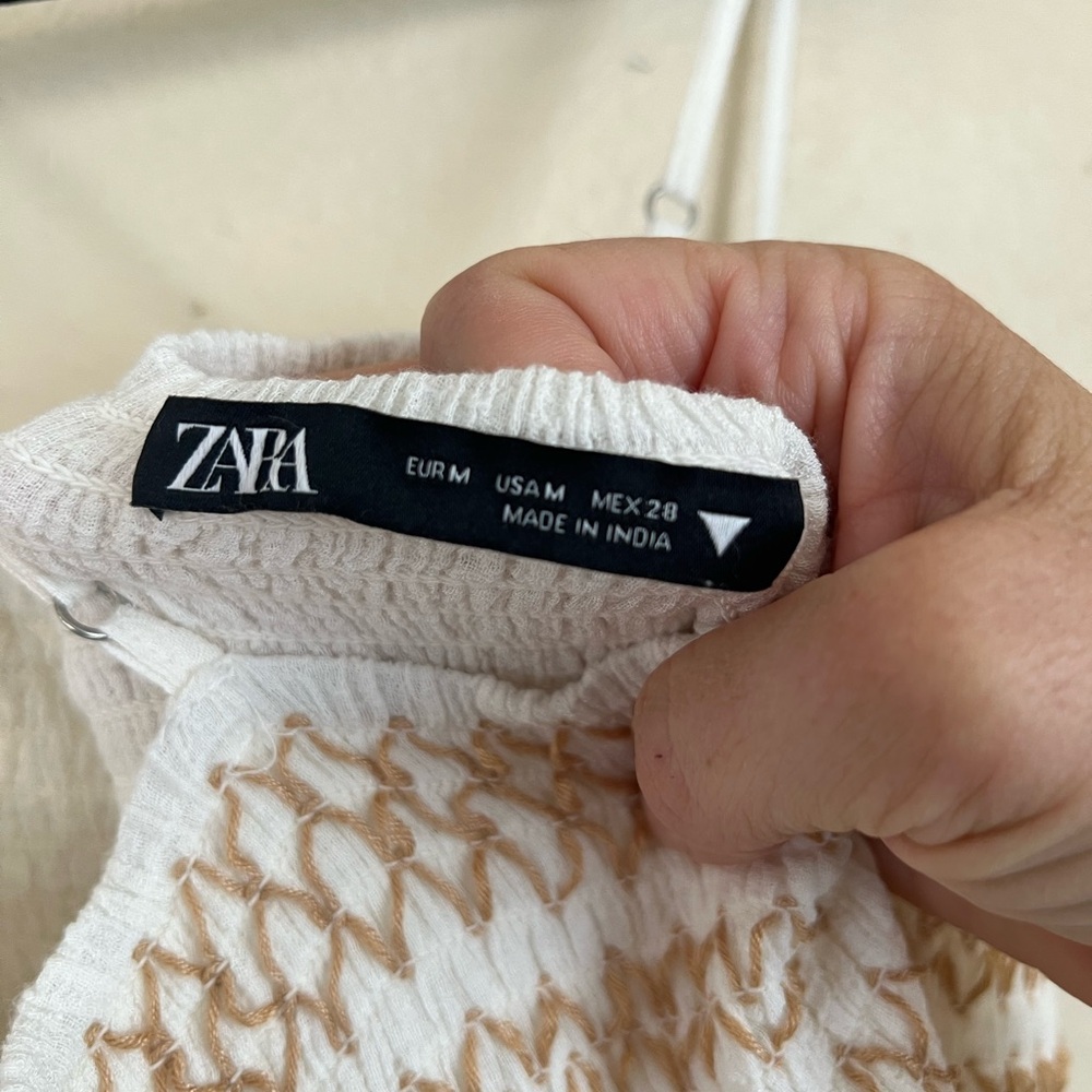 Zara White Crochet Detail Maxi Dress - Picture 6 of 7